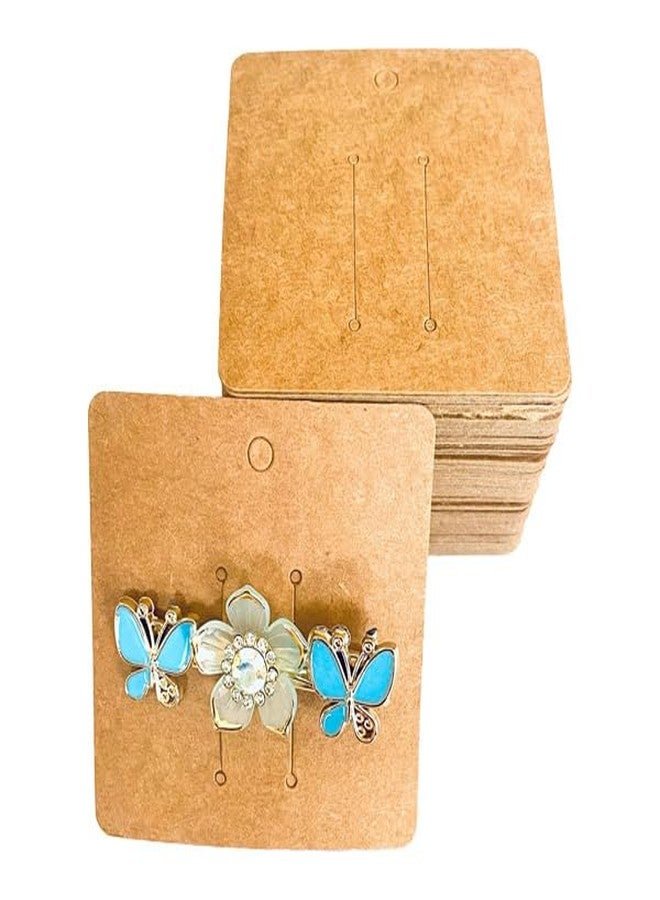 Zenomia Earrings Packaging Card, Decorative Handmade Jewelry Packaging Material, Jewelry Display Tag Hair Accessories Display Cards, 2.75 x 2.75 inch, 350 GSM Kraft, Pack of 50 - Image 1